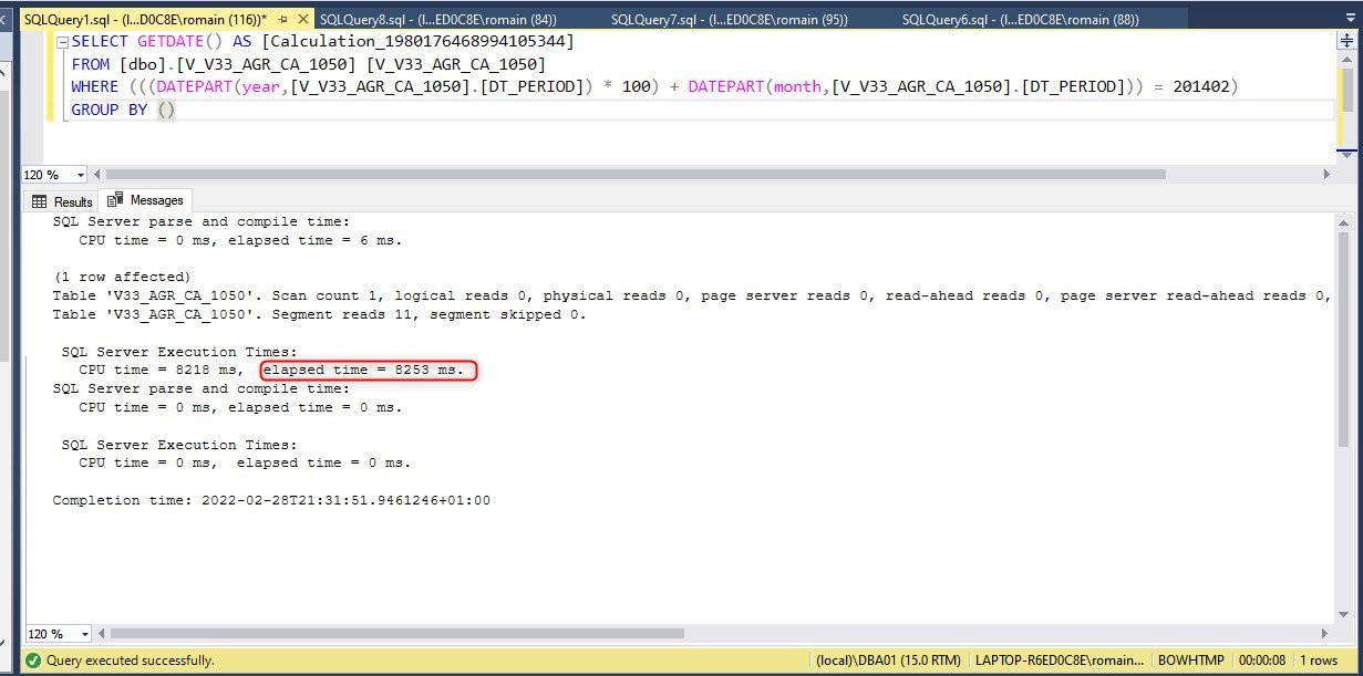 mssql 2016 select getdate() from fact_sales