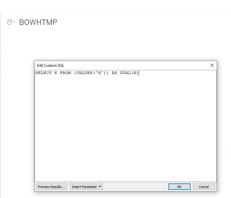 Single row mssql datasource using custom SQL