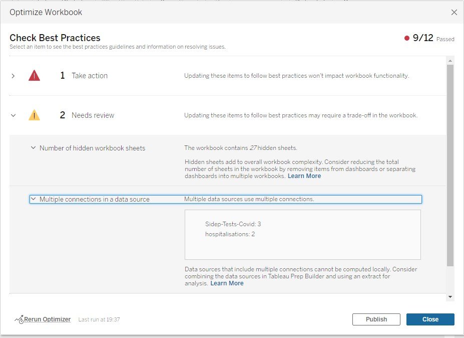 Tableau 2022 Optimize Workbook Feature in Action