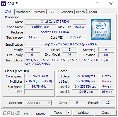 CPU-Z cpu